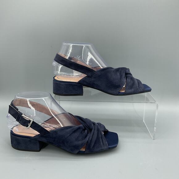 NEW Geox Women’s Slingback Leather Sandals Midnight Blue Size 7 (37 EU) - Picture 1 of 10